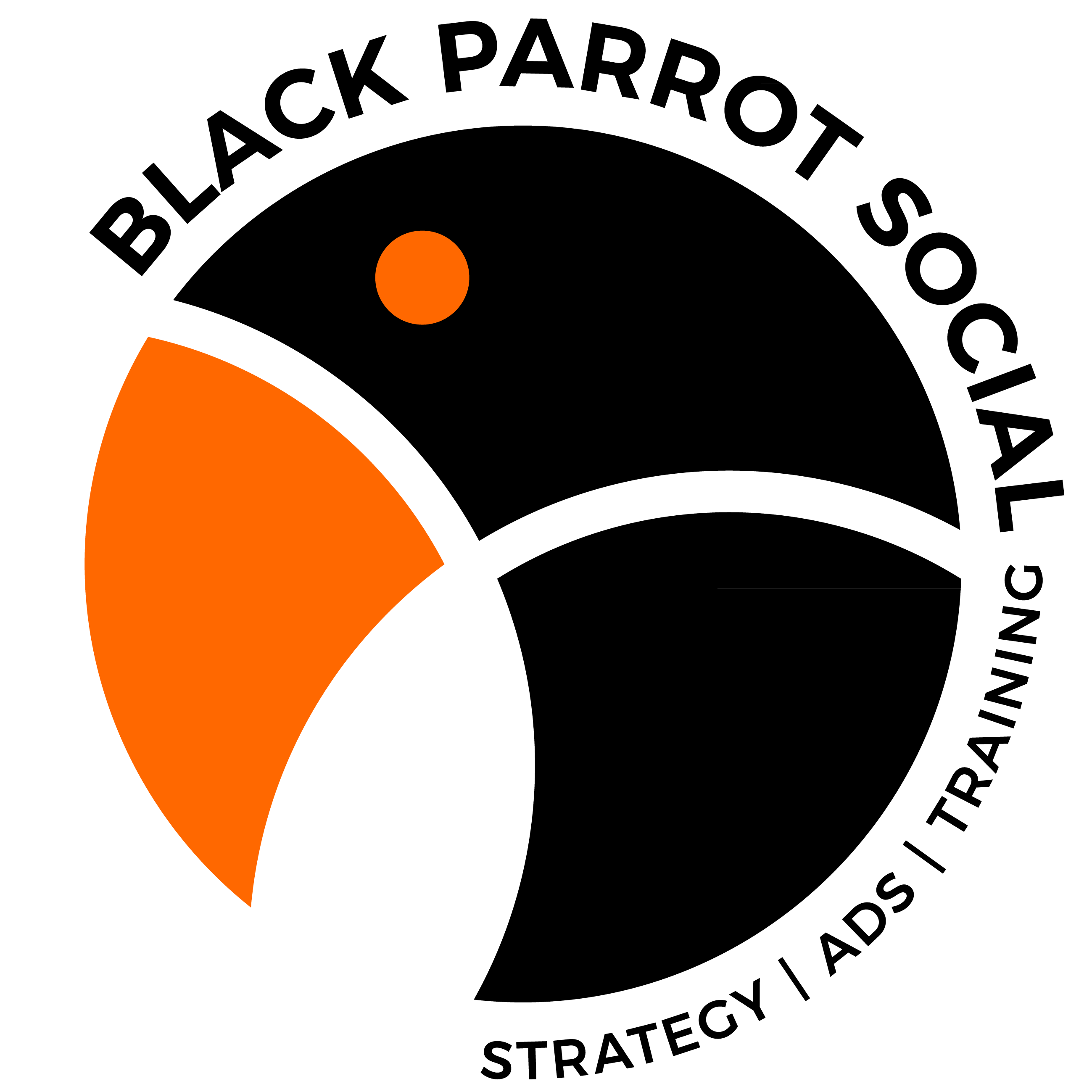 Black Parrot logo with wording